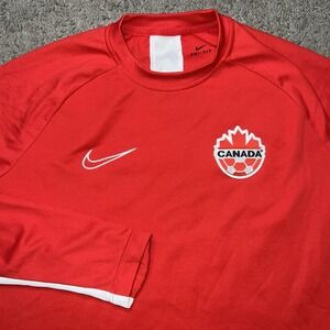 Canada National Team 2022 Home Blank  Longsleeve Jersey Men's Nike Red Soccer M
